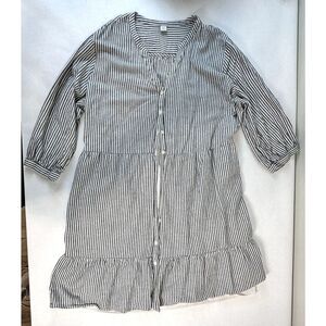 Summer Comfort Dress Rayon / Cotton / Linen Blend Stripes Old Navy - Size XXL
